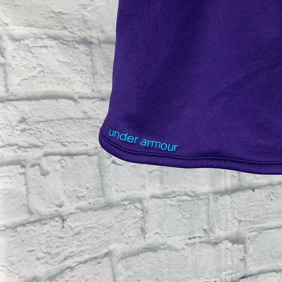 Under armour pull on athletic shorts w/drawstring purple & teal sz XS woman - Picture 4 of 6